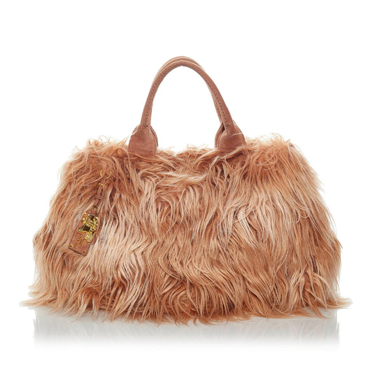 Prada Eco Kidassia Faux Fur Garden Handbag - Rovelle Bags
