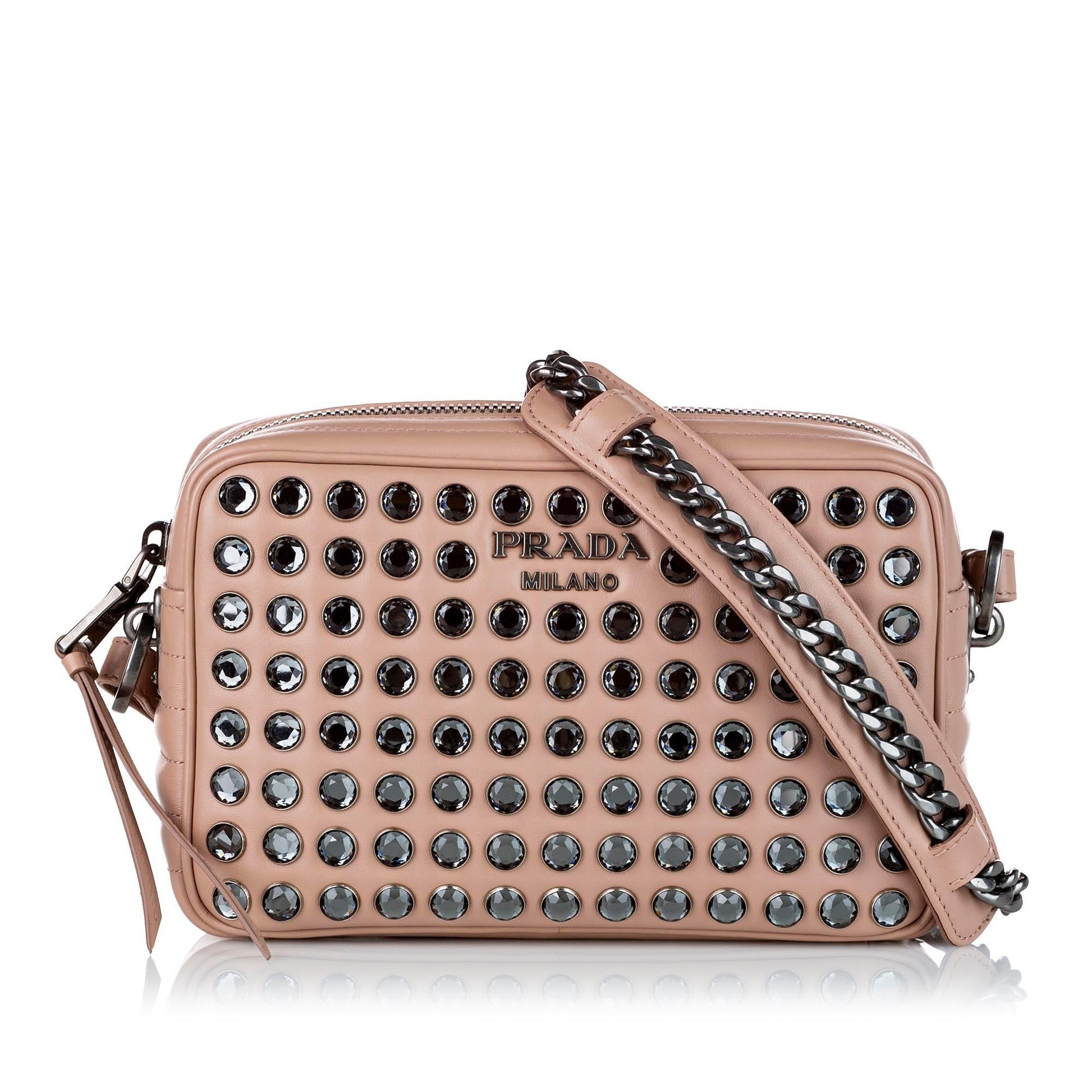 Prada Embellished Solf Calf Crossbody Bag - Rovelle Bags