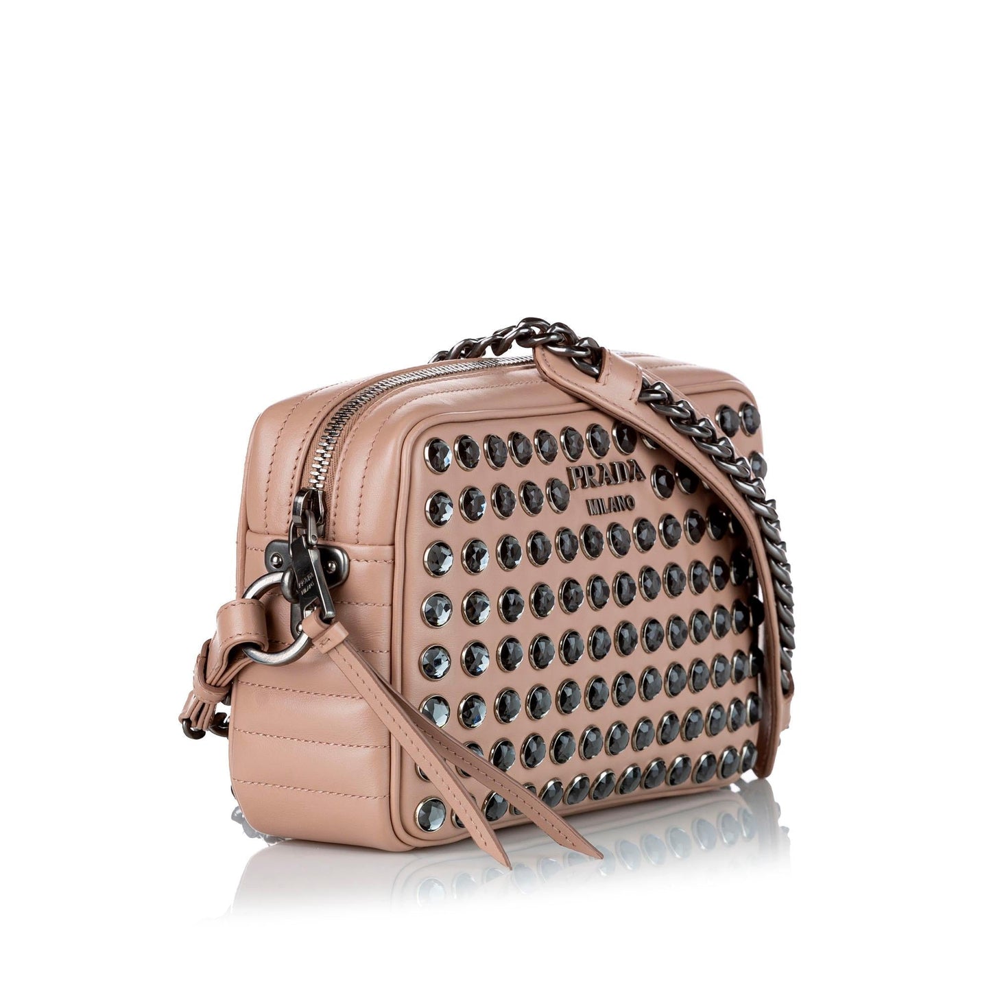 Prada Embellished Solf Calf Crossbody Bag - Rovelle Bags