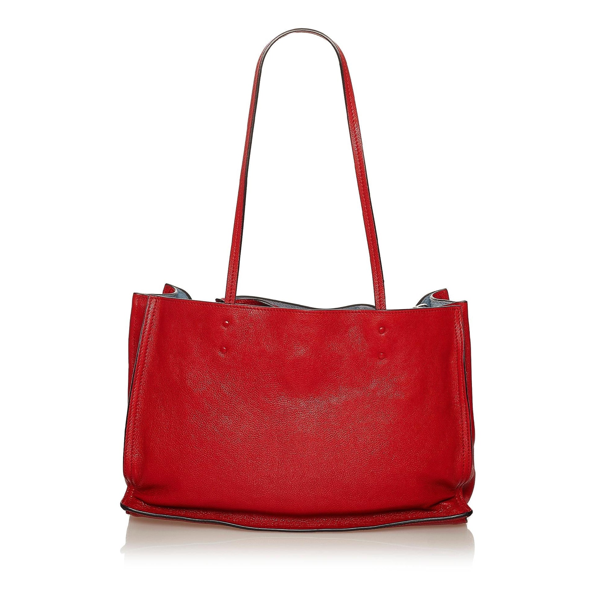 Prada Etiquette Leather Tote Bag Style 4 - Rovelle Bags