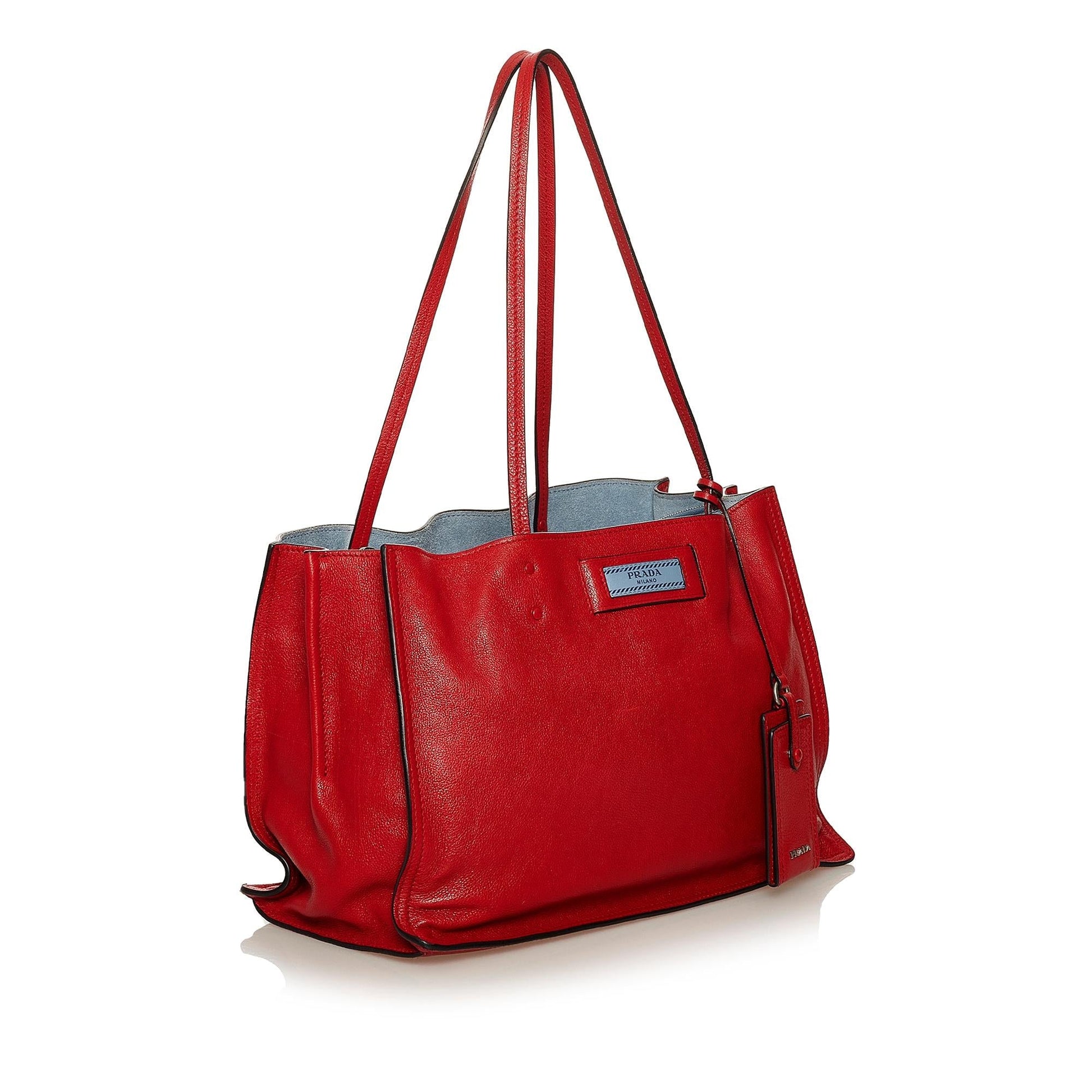 Prada Etiquette Leather Tote Bag Style 4 - Rovelle Bags