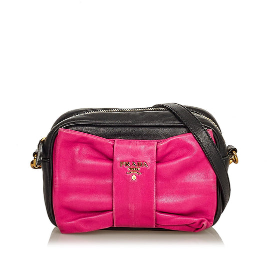 Prada Fiocco Bow Leather Crossbody Bag Style 2 - Rovelle Bags