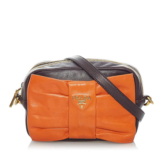 Prada Fiocco Bow Leather Crossbody Bag - Rovelle Bags