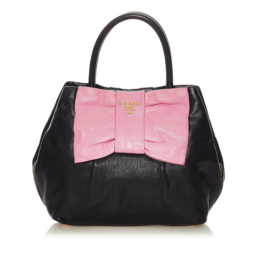 Prada Fiocco Bow Leather Satchel - Rovelle Bags