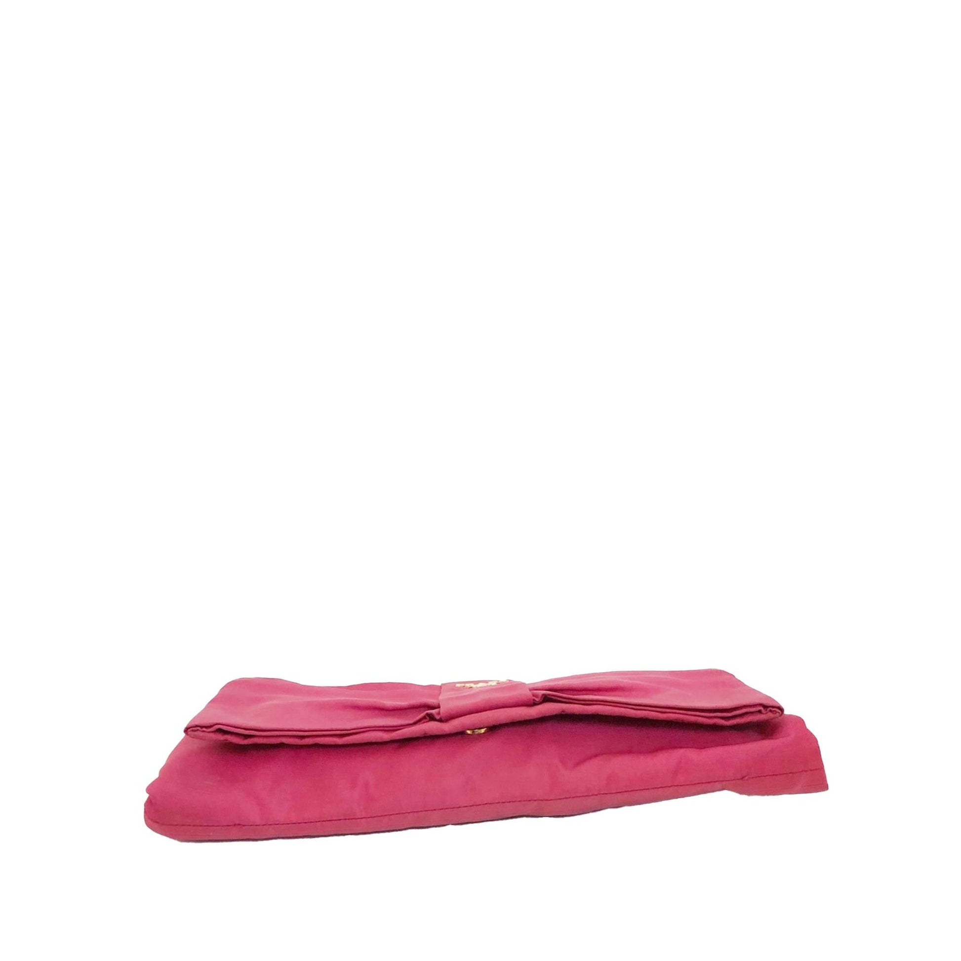 Prada Fiocco Bow Tessuto Clutch Bag - Rovelle Bags