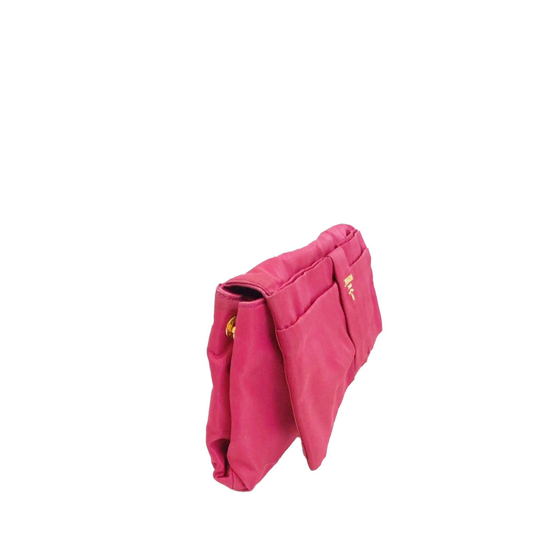 Prada Fiocco Bow Tessuto Clutch Bag - Rovelle Bags