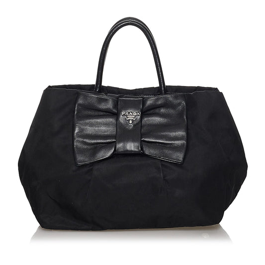 Prada Fiocco Bow Tessuto Handbag - Rovelle Bags