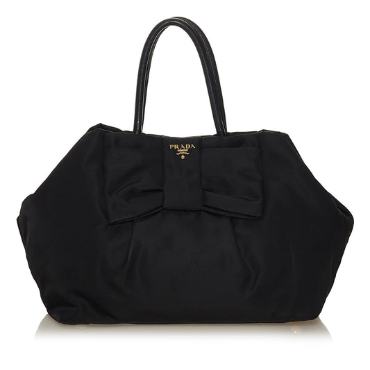 Prada Fiocco Bow Tessuto Tote Bag - Rovelle Bags
