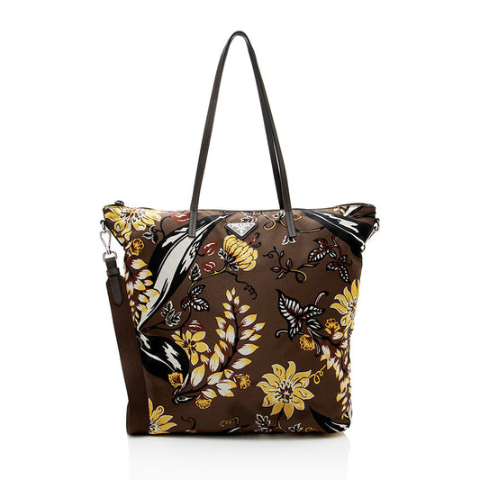 Prada Floral Tessuto Tote - Rovelle Bags