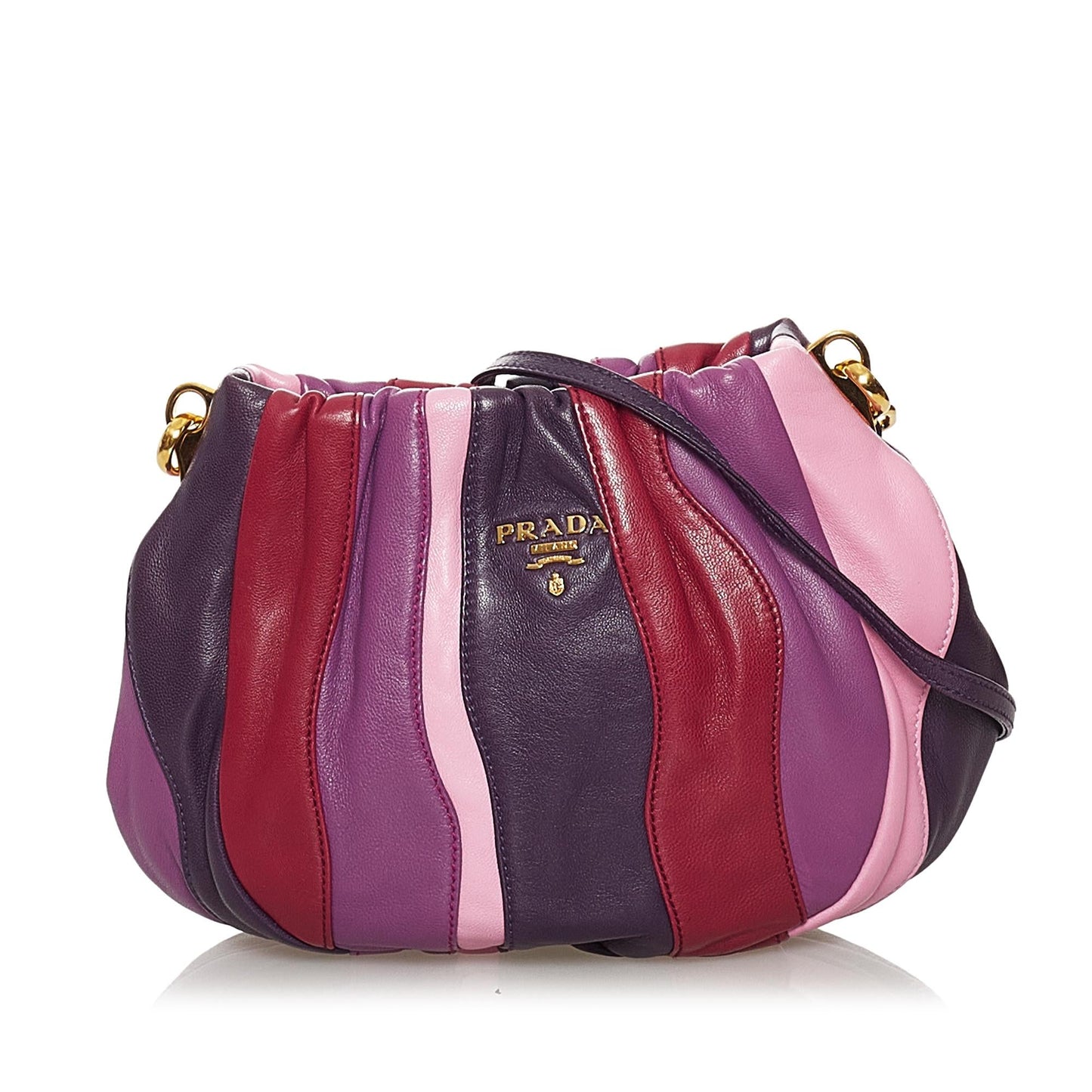 Prada Gathered Leather Crossbody Bag - Rovelle Bags