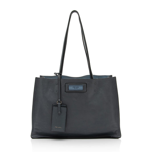 Prada Glace Calf Etiquette Tote - Rovelle Bags