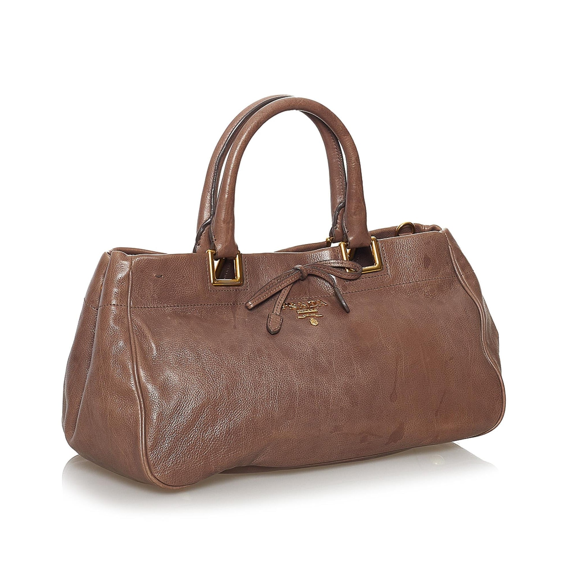 Prada Glace Calf Leather Satchel - Rovelle Bags