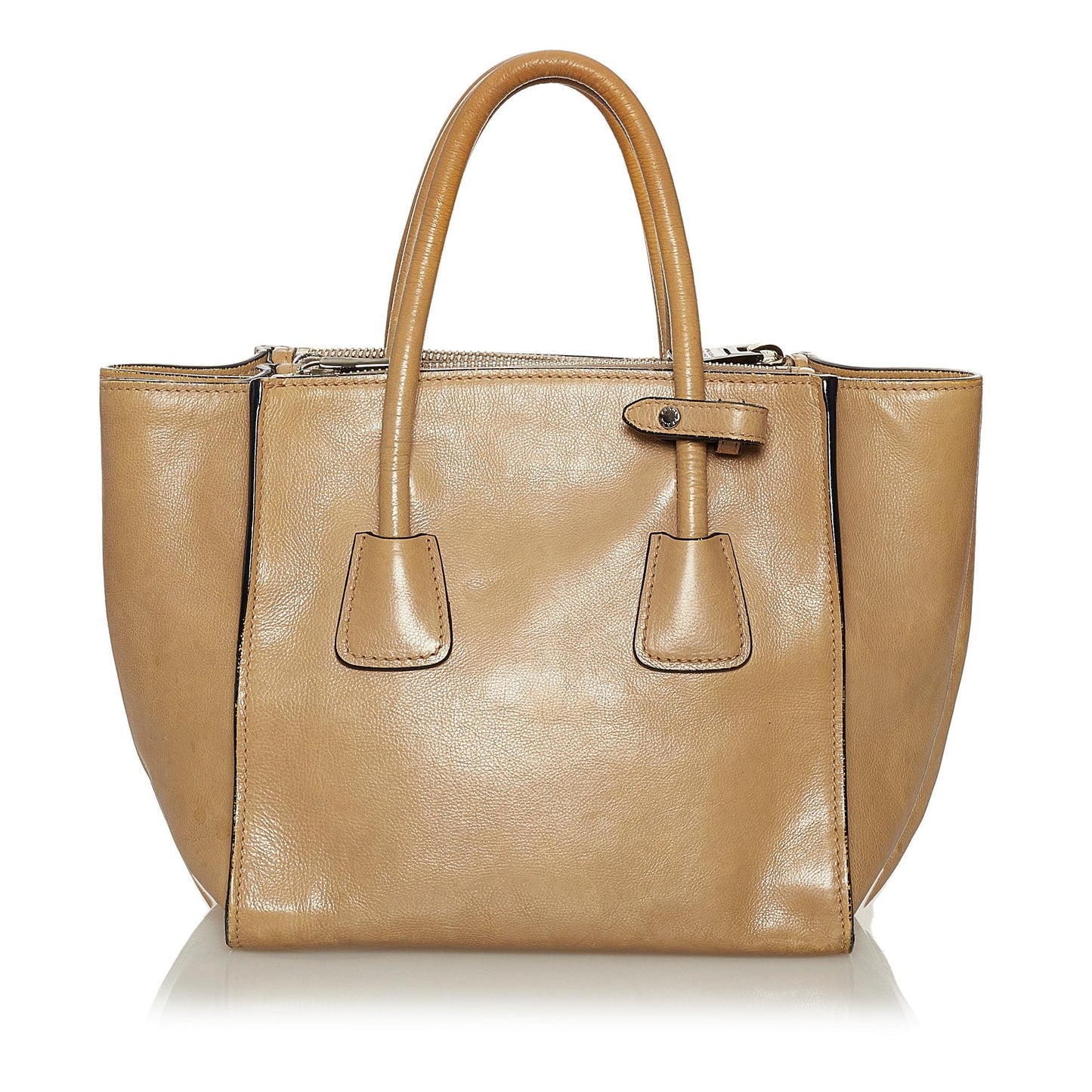 Prada Glace Calf Twin Pocket Leather Handbag Style 4 - Rovelle Bags