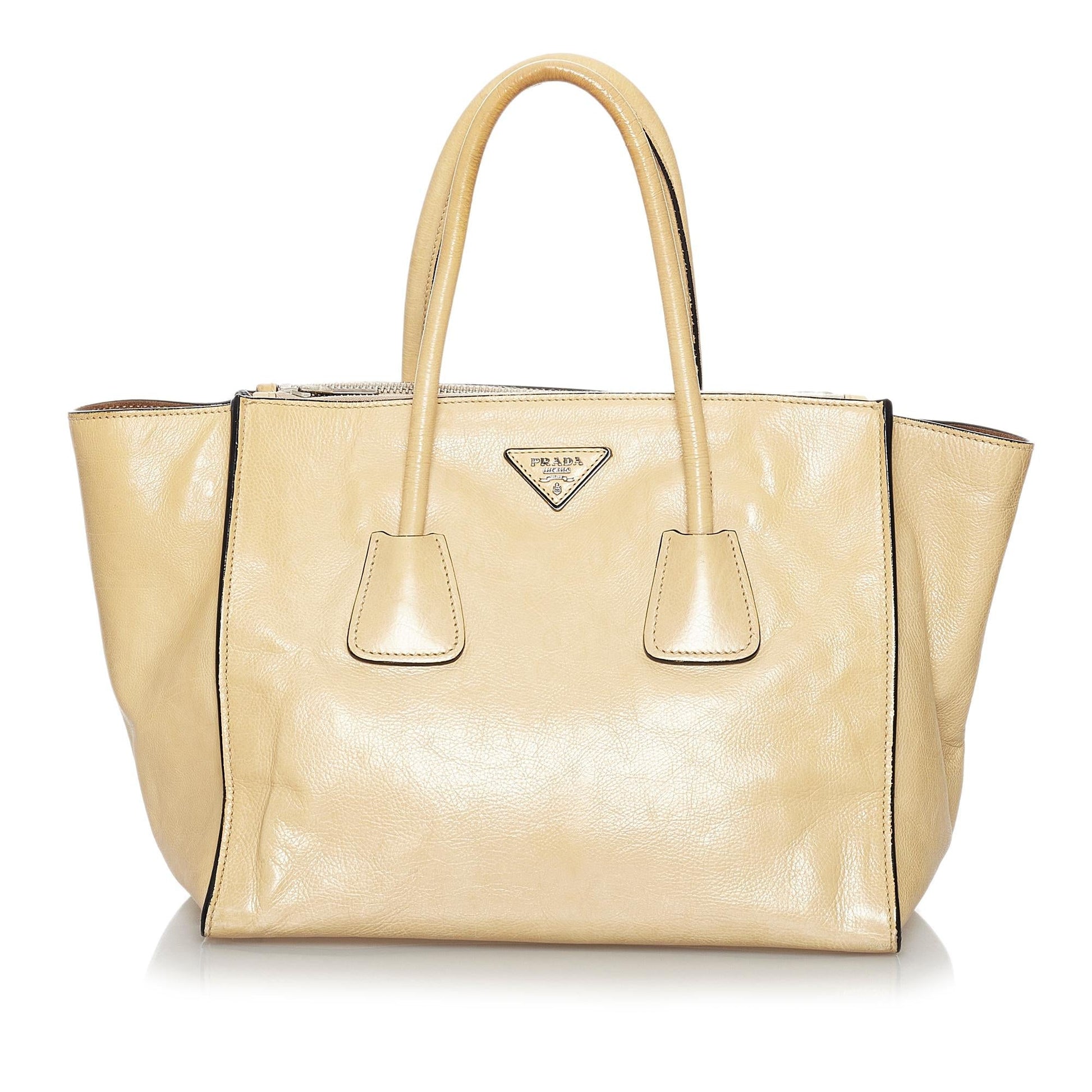 Prada Glace Calf Twin Pocket Leather Handbag Style 3 - Rovelle Bags