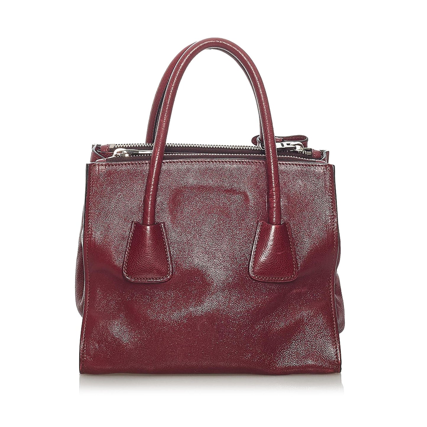 Prada Glace Calf Twin Pocket Leather Satchel Style 2 - Rovelle Bags