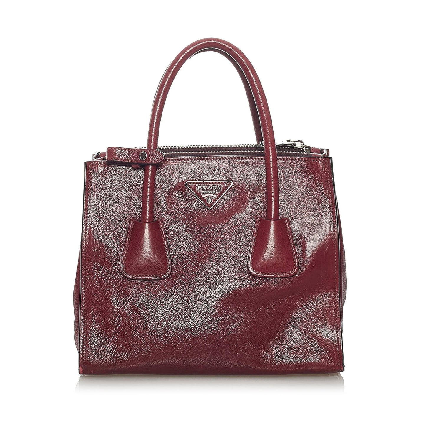 Prada Glace Calf Twin Pocket Leather Satchel Style 2 - Rovelle Bags