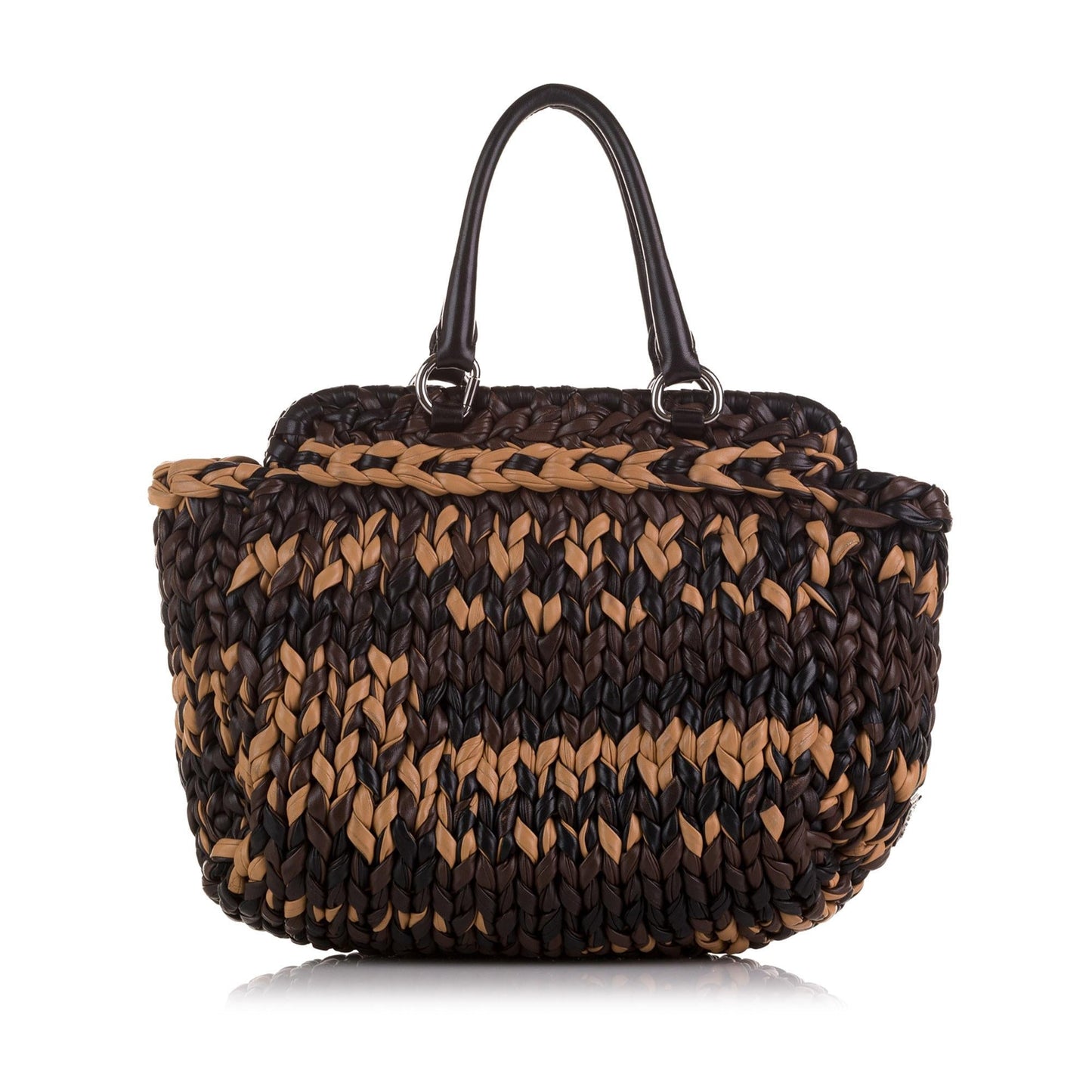 Prada Knit Nappa Tote Handbag - Rovelle Bags
