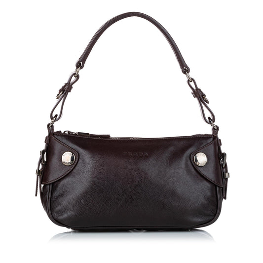 Prada Leather Baguette Handbag - Rovelle Bags