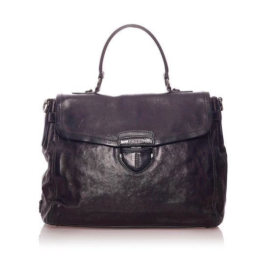 Prada Leather Business Bag Handbag - Rovelle Bags