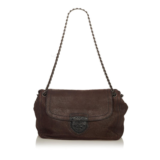 Prada Leather Chain Shoulder Bag Style 2 - Rovelle Bags