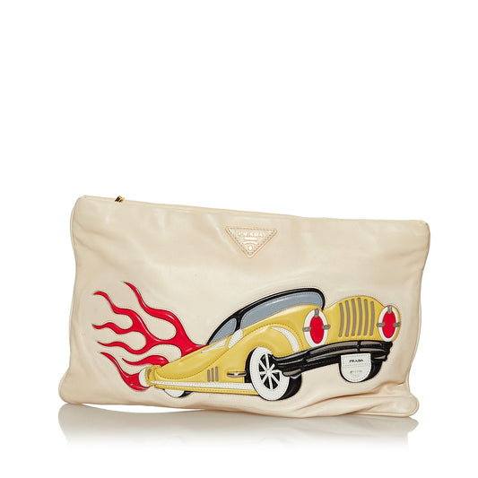 Prada Leather Clutch Bag Handbag Style 3 - Rovelle Bags