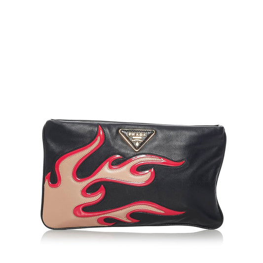 Prada Leather Clutch Bag Handbag Style 2 - Rovelle Bags