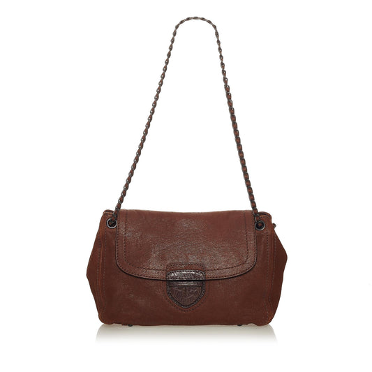 Prada Leather Flap Chain Shoulder Bag - Rovelle Bags