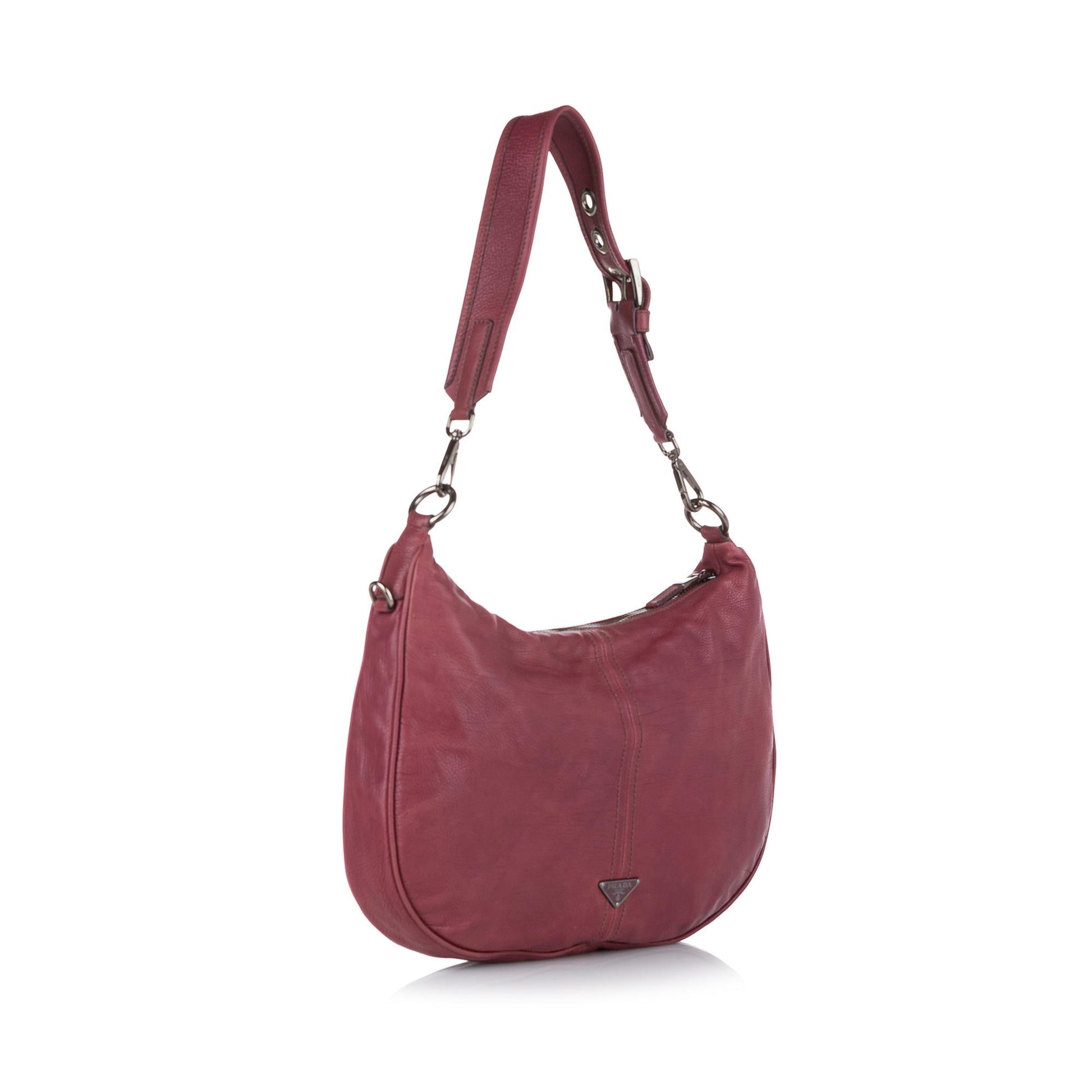 Prada Leather Hobo Bag Handbag - Rovelle Bags