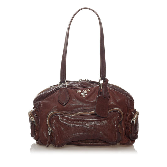 Prada Leather Shoulder Handbag Style 48 - Rovelle Bags