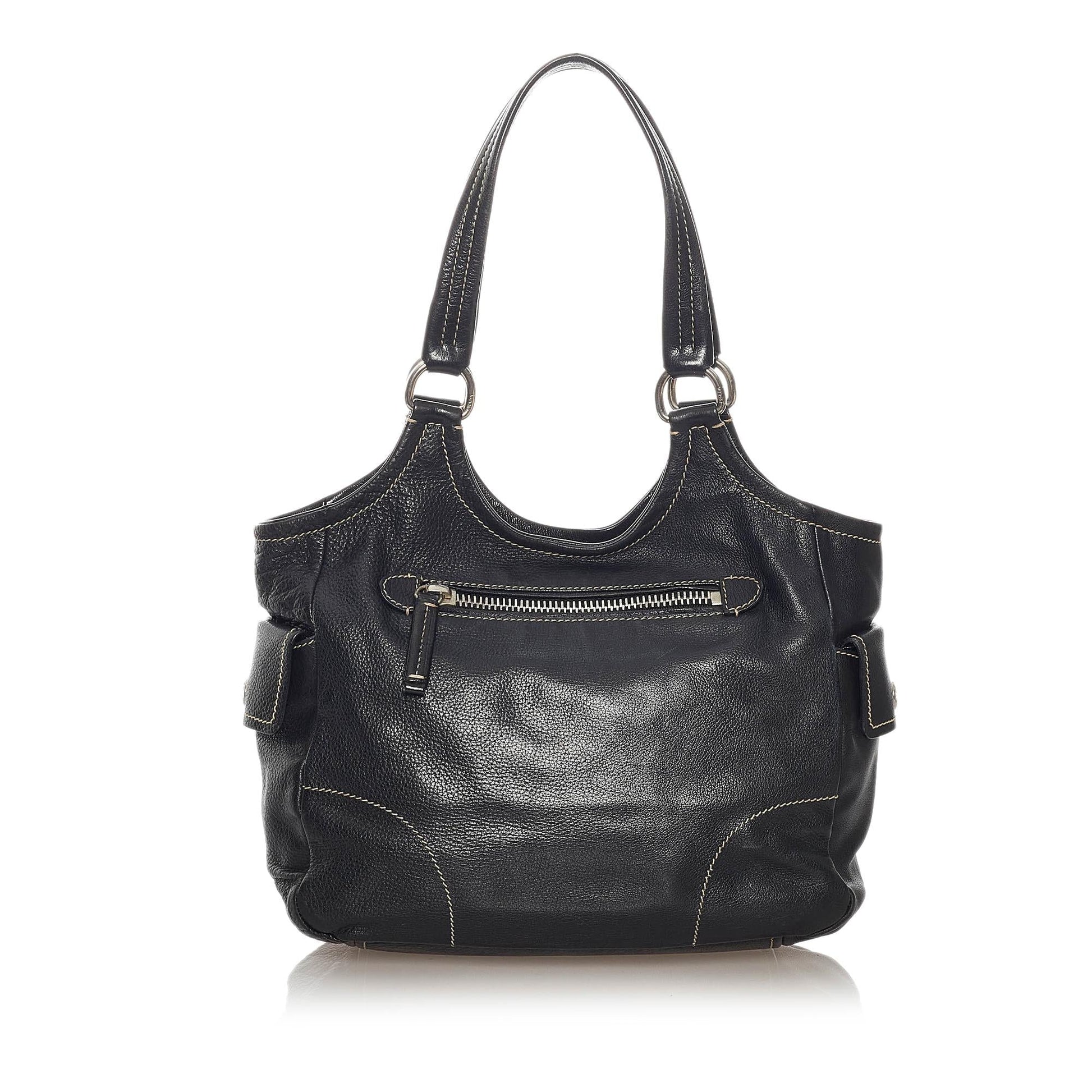 Prada Leather Shoulder Handbag Style 36 - Rovelle Bags
