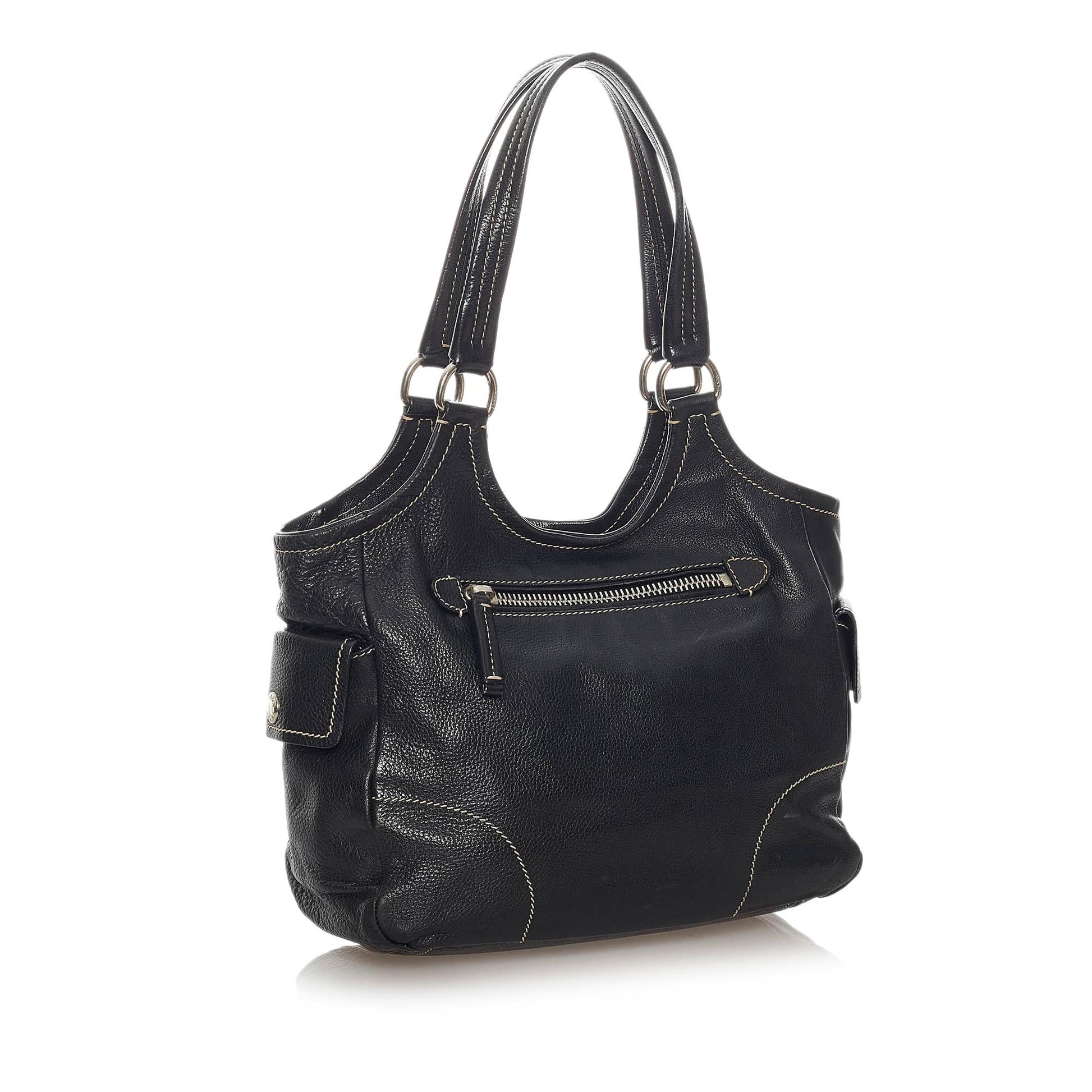Prada Leather Shoulder Handbag Style 36 - Rovelle Bags