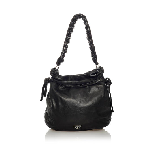 Prada Leather Shoulder Handbag Style 34 - Rovelle Bags