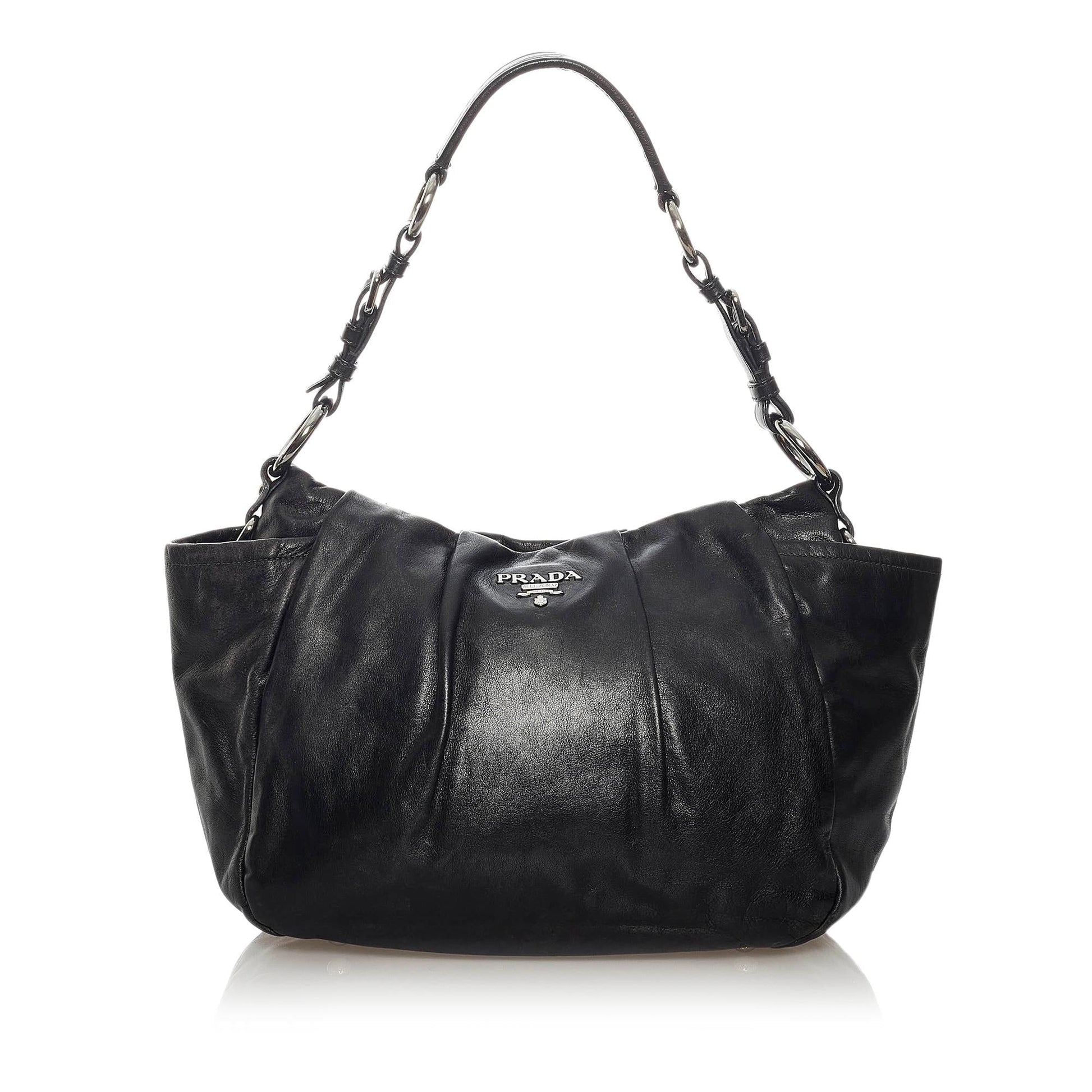 Prada Leather Shoulder Handbag Style 35 - Rovelle Bags