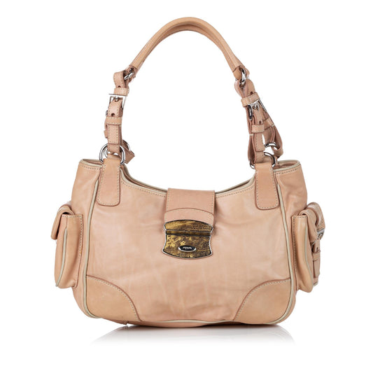 Prada Leather Shoulder Handbag Style 32 - Rovelle Bags