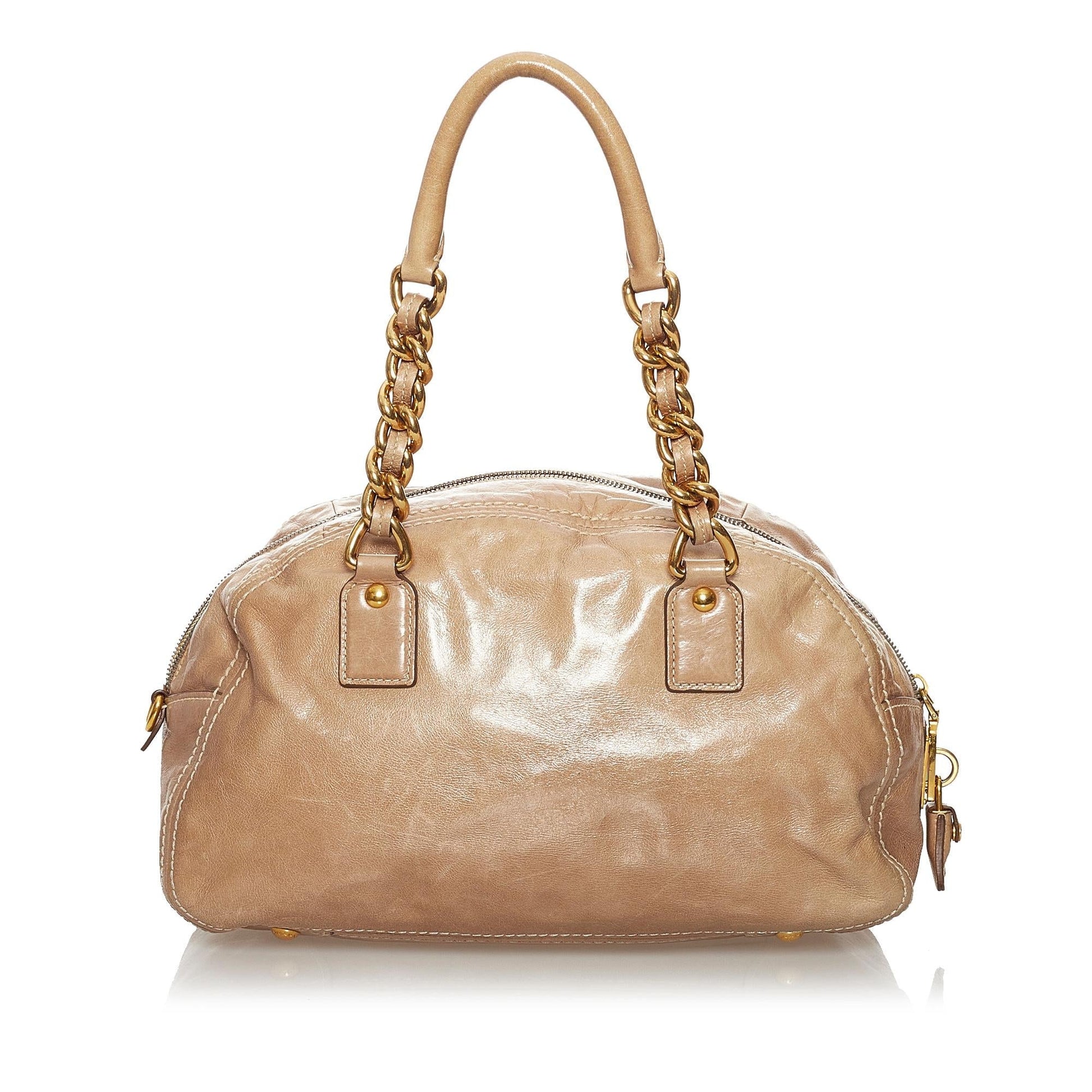 Prada Leather Shoulder Handbag Style 28 - Rovelle Bags