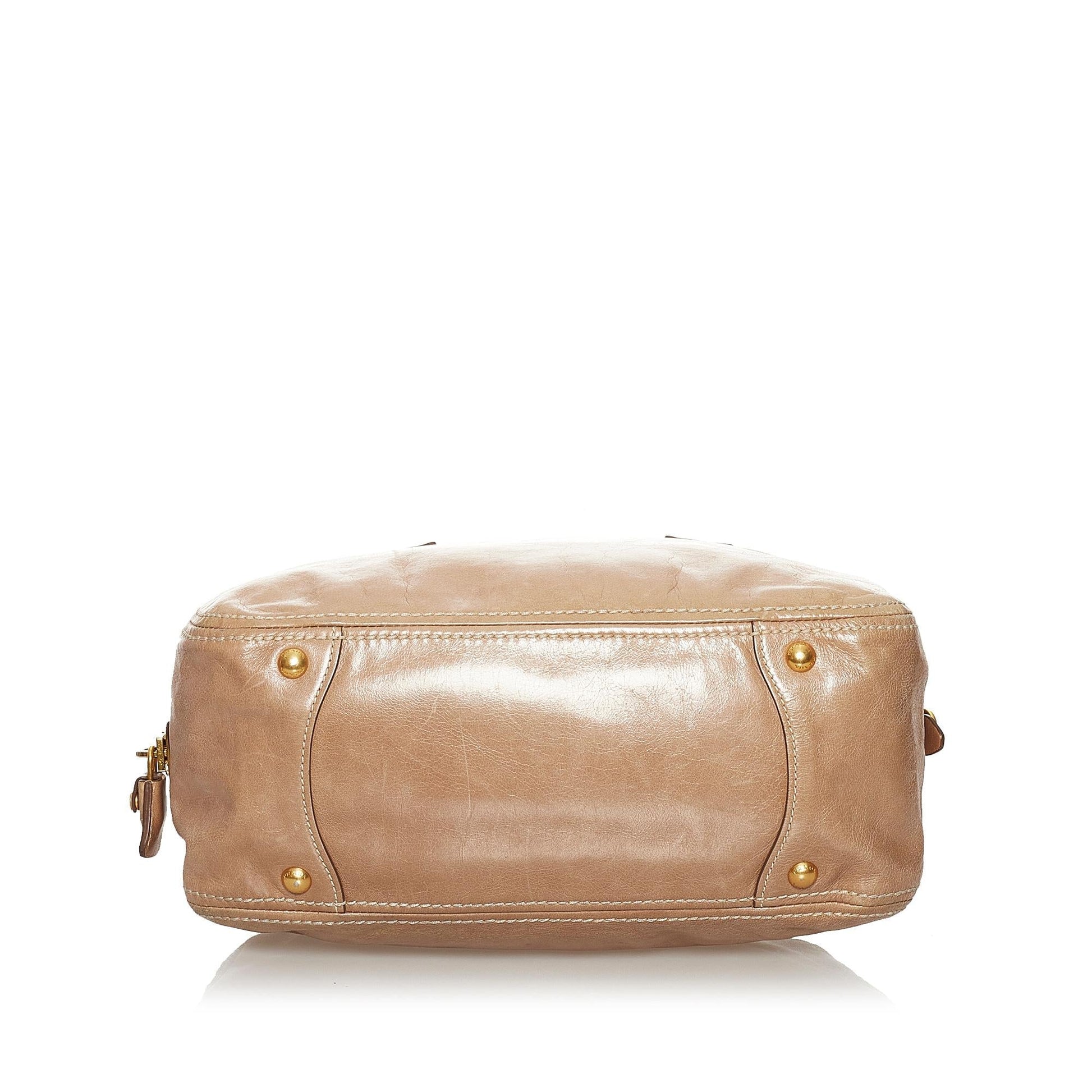 Prada Leather Shoulder Handbag Style 28 - Rovelle Bags