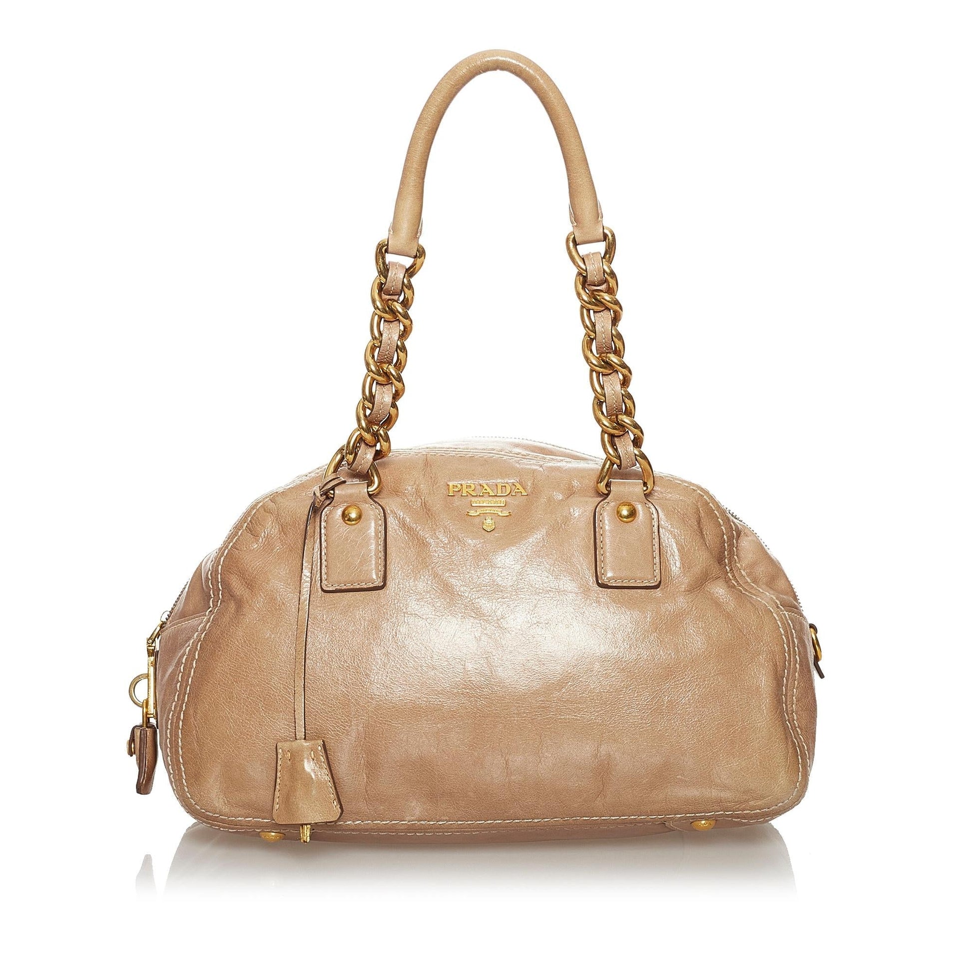 Prada Leather Shoulder Handbag Style 28 - Rovelle Bags