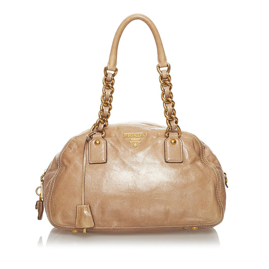 Prada Leather Shoulder Handbag Style 28 - Rovelle Bags