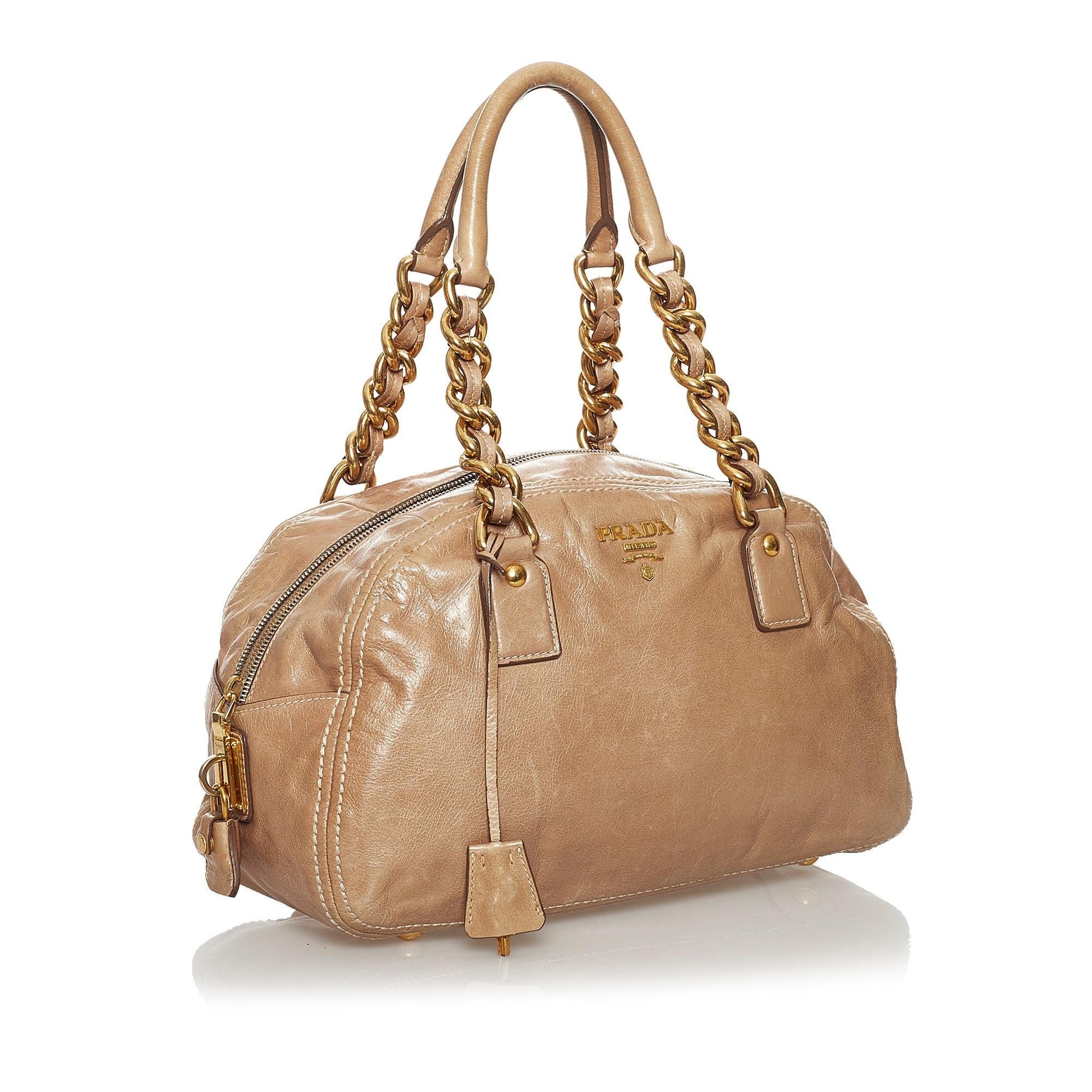 Prada Leather Shoulder Handbag Style 28 - Rovelle Bags
