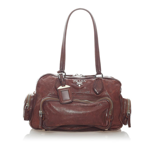 Prada Leather Shoulder Handbag Style 18 - Rovelle Bags