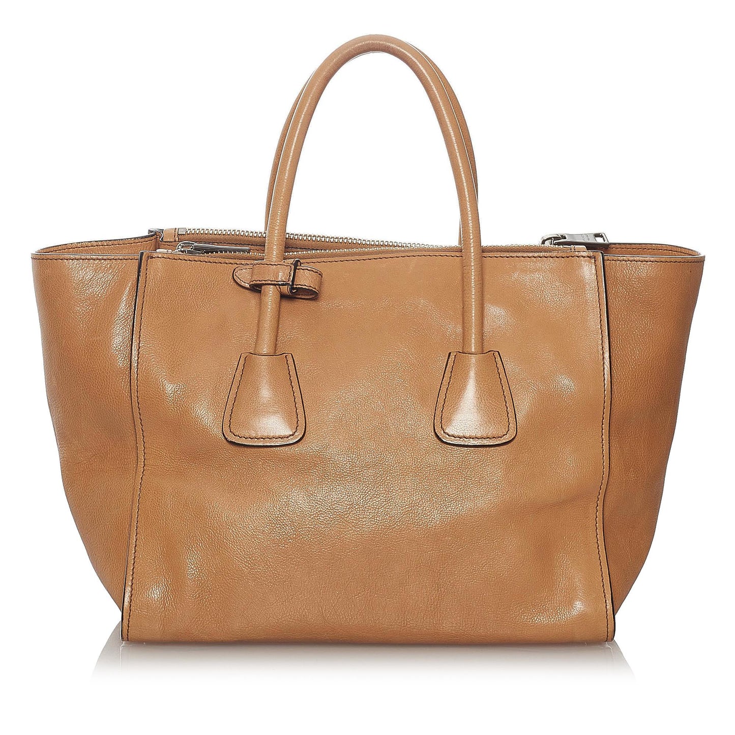 Prada Leather Twin Pocket Satchel Style 2 - Rovelle Bags