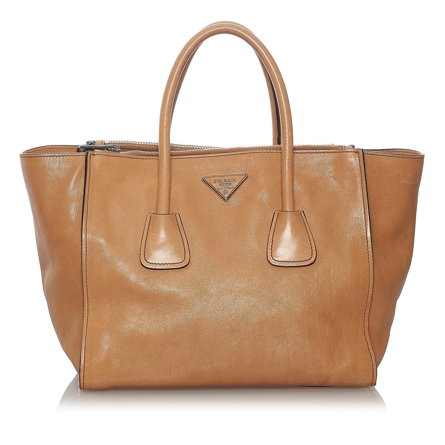 Prada Leather Twin Pocket Satchel Style 2 - Rovelle Bags