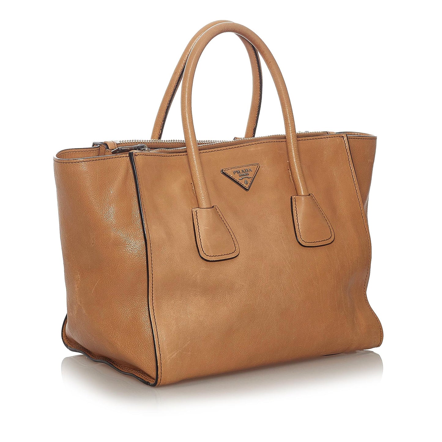 Prada Leather Twin Pocket Satchel Style 2 - Rovelle Bags