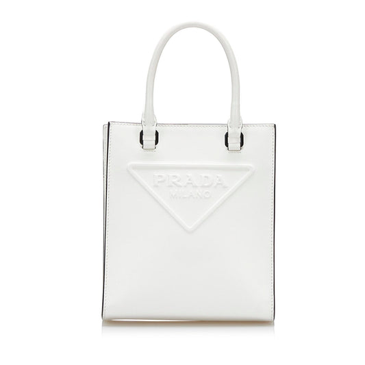 Prada Logo Embossed Mini Tote - Rovelle Bags