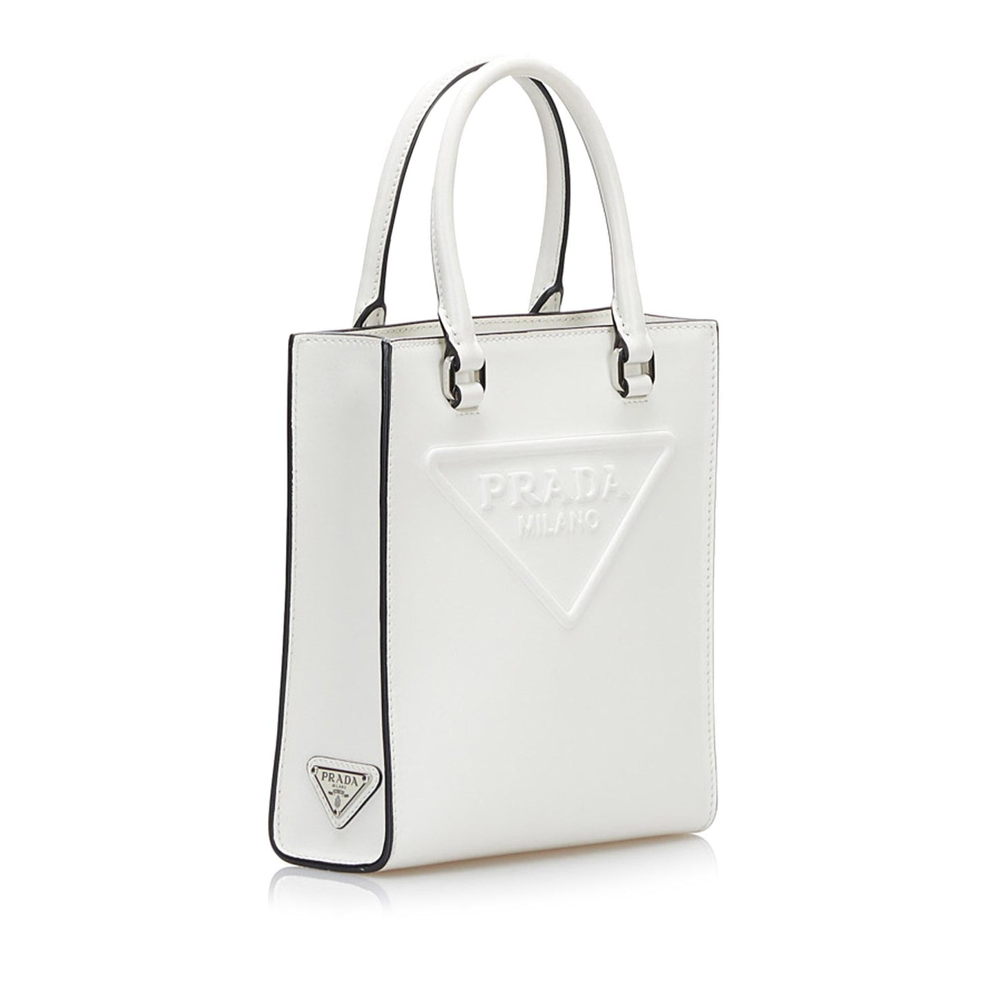 Prada Logo Embossed Mini Tote - Rovelle Bags
