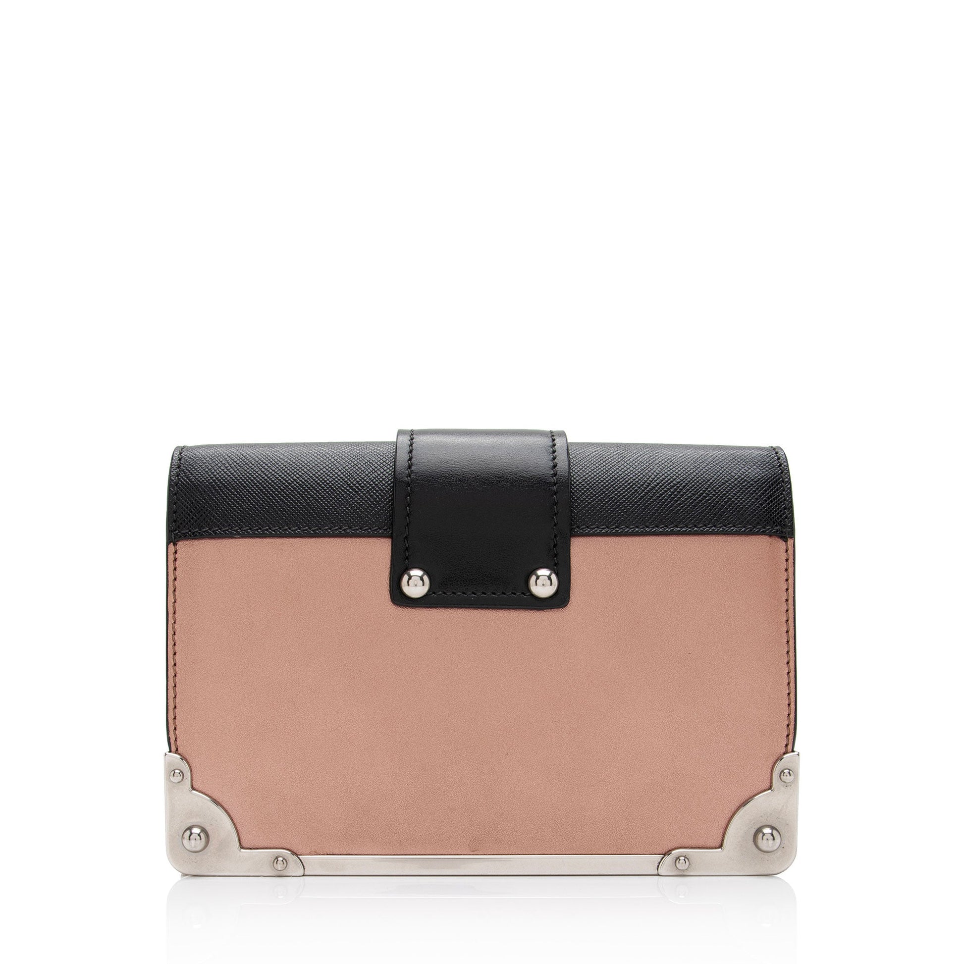 Prada Metallic Saffiano Cahier Shoulder Bag - Rovelle Bags