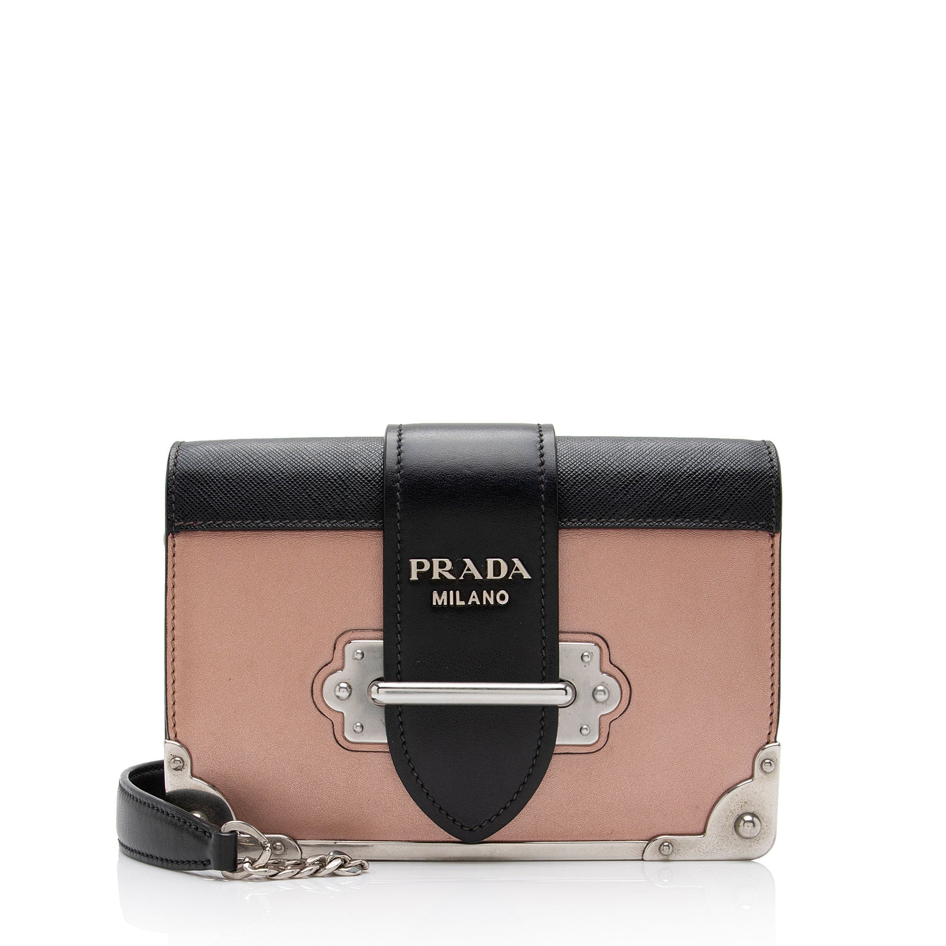 Prada Metallic Saffiano Cahier Shoulder Bag - Rovelle Bags