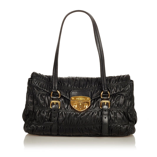 Prada Nappa Gaufre Sound Lock Handbag - Rovelle Bags