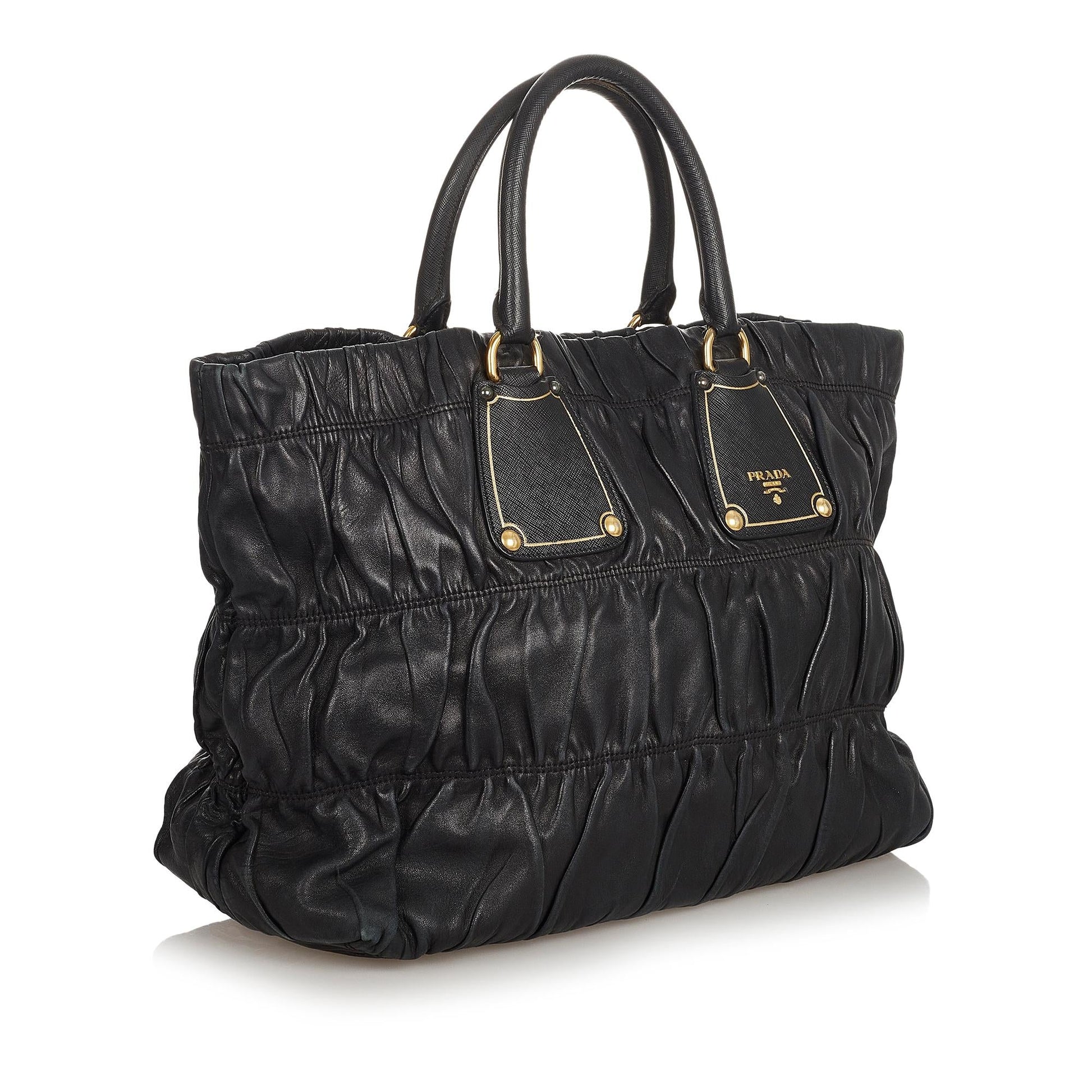 Prada Nappa Gaufre Tote Handbag Style 2 - Rovelle Bags