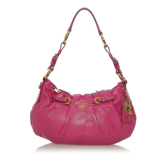 Prada Nappa Leather Baguette Handbag - Rovelle Bags